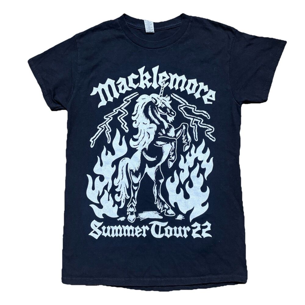 Macklemore Summer Tour 2022 T Shirt Mens Small Black Concert Hip Hop Tour Tee